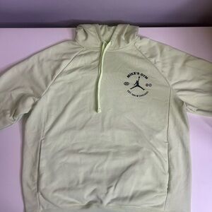 Nike Jordan Lime Green Hoodie with Logo - Size Medium